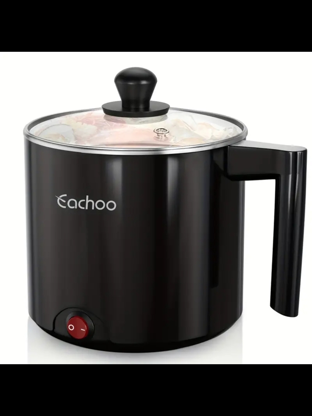 Black Electric Multi-Purpose Cooker with Glass Lid